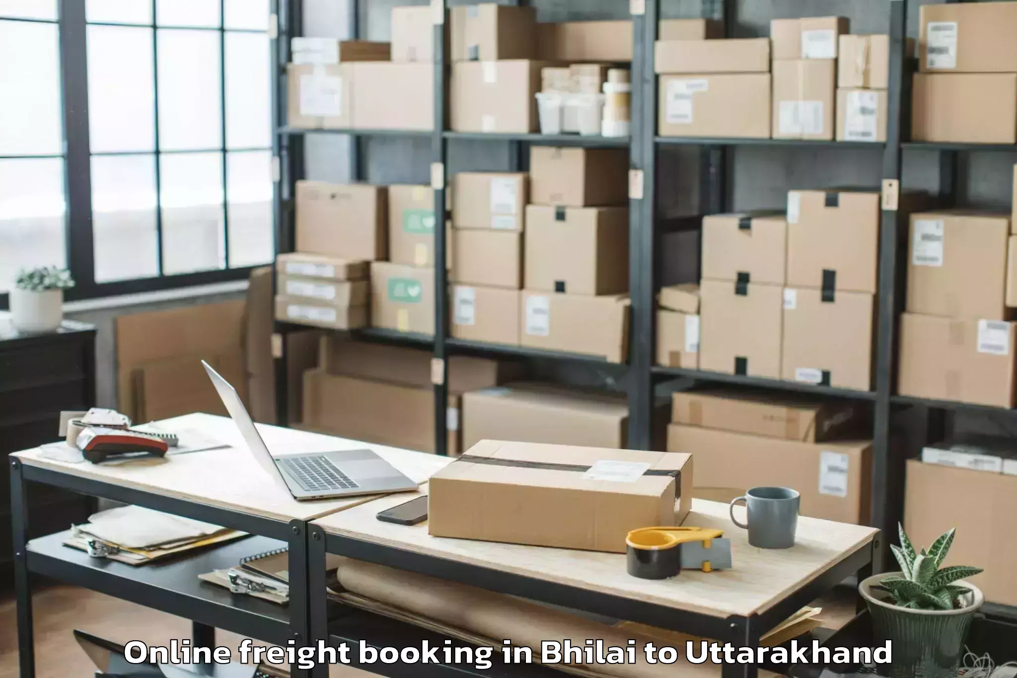 Hassle-Free Bhilai to Gangolihat Online Freight Booking